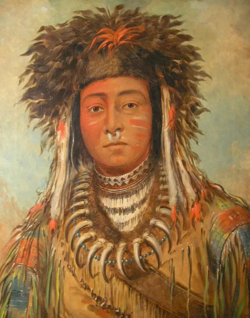Chef des garçons - Ojibbeway - George Catlin image 1 tableau peint à l’huile sur toile