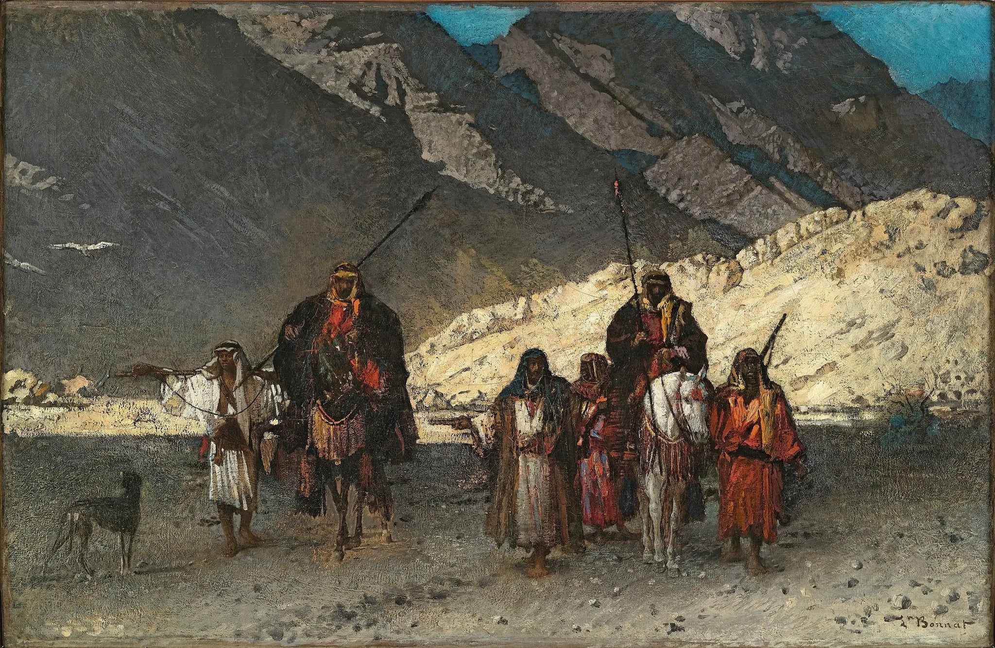 Cheikhs arabes dans les montagnes - Léon Bonnat image 1 copie de tableau peinte à la main