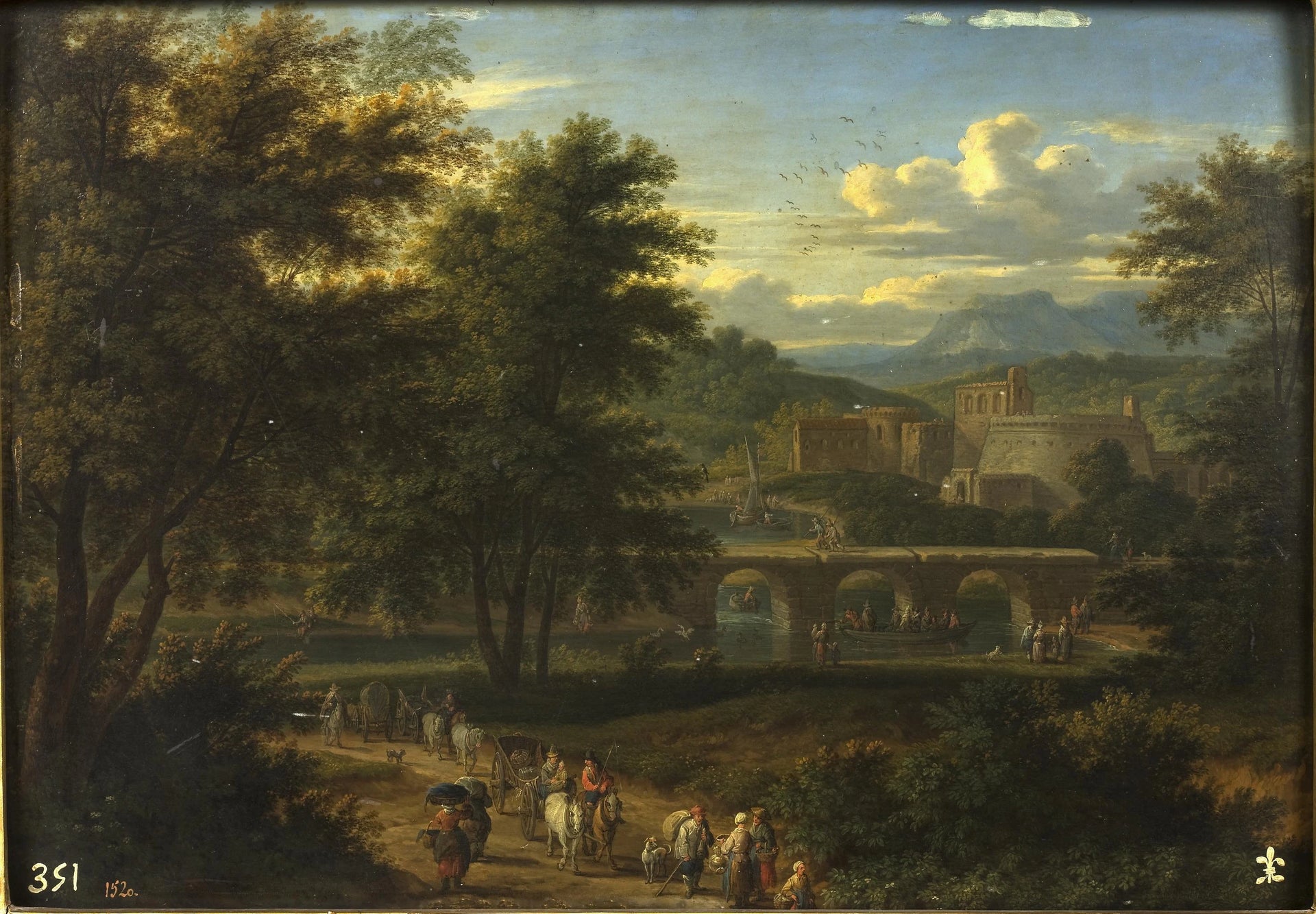 Chemin au bord d’une rivière - Adriaen Frans Boudewyns