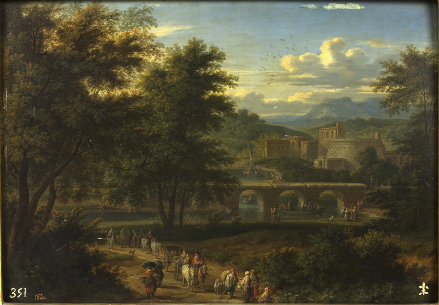 Chemin au bord d’une rivière - Adriaen Frans Boudewyns