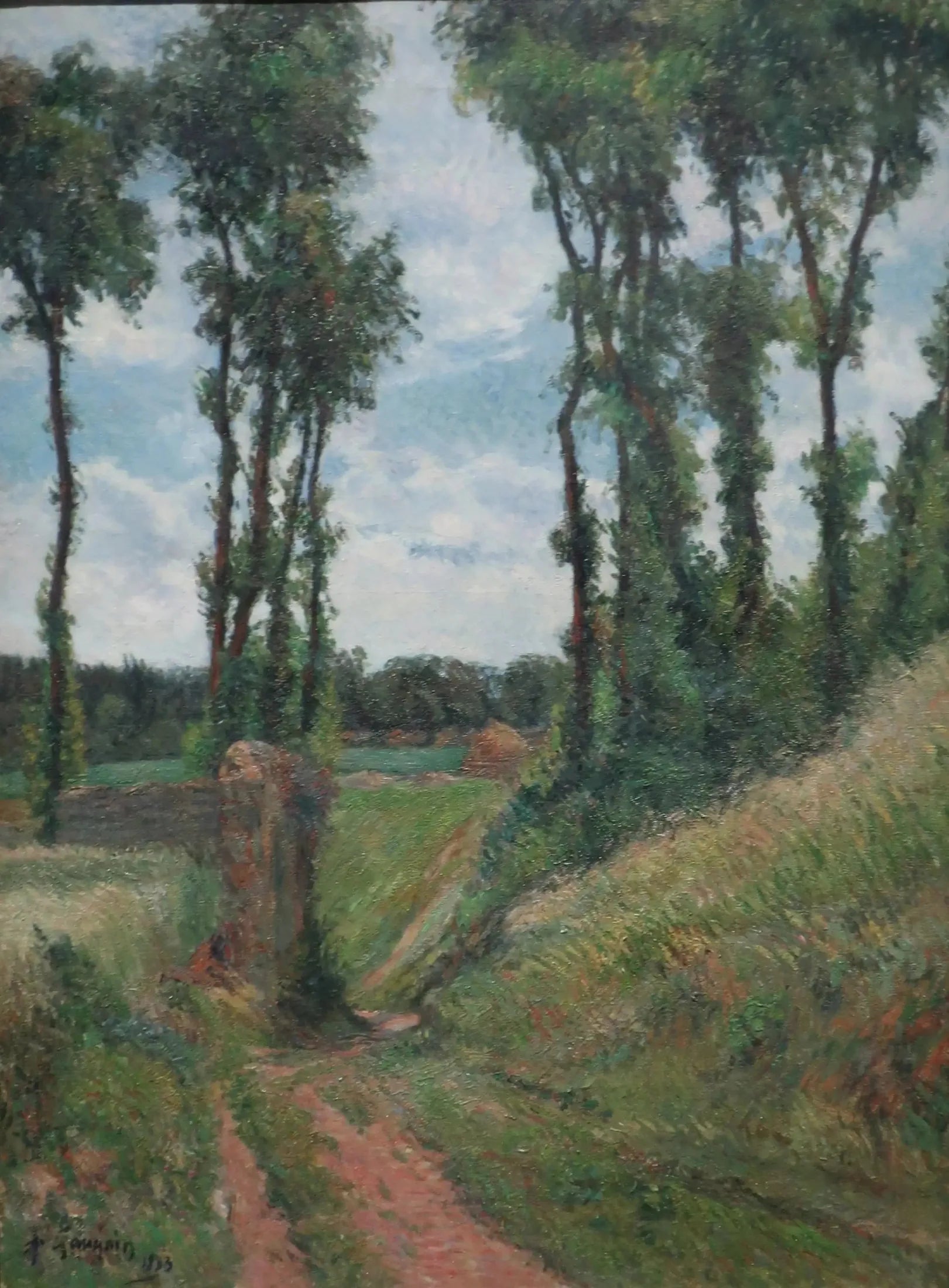Chemin aux peupliers, Osny - Paul Gauguin image 1 reproduction d’œuvre d’art à l’huile