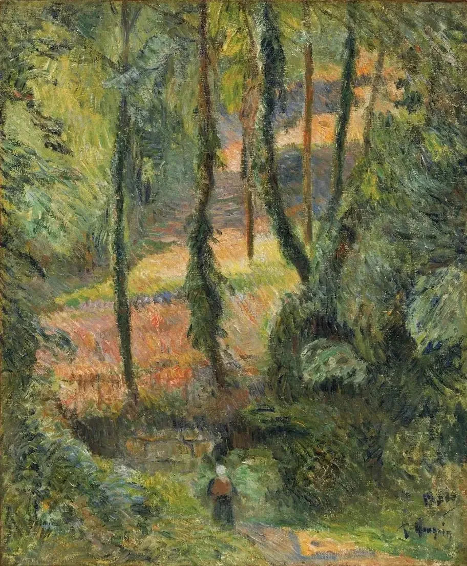 Chemin creux dans une pente boisée - Paul Gauguin image 1 copie peinte à la main à l’huile