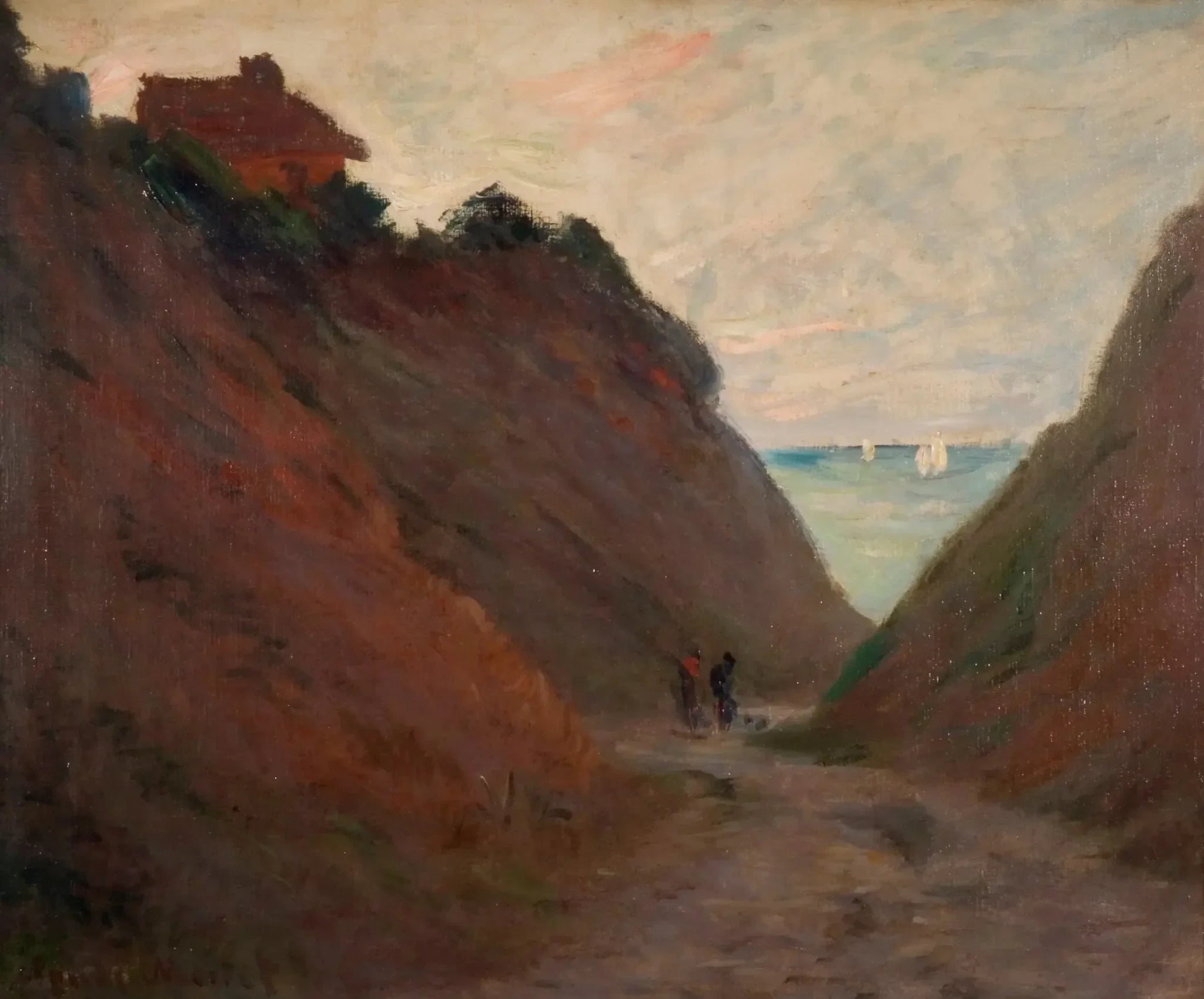 Chemin creux dans la falaise à Varengeville W804 par Claude Monet, New Art Gallery Walsall