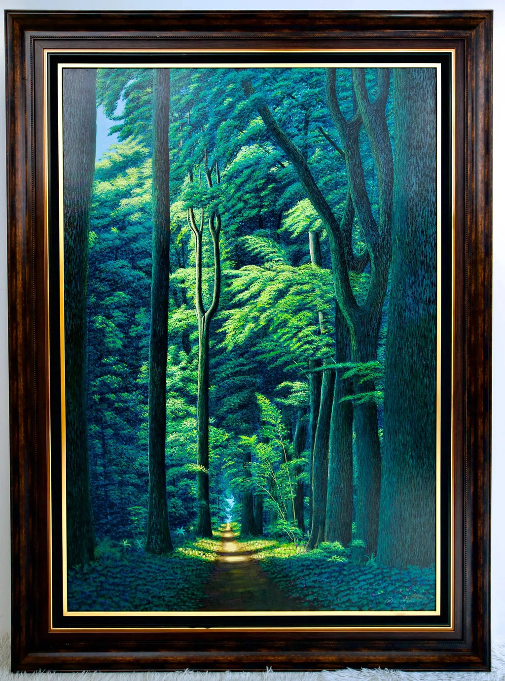 Chemin dans la Forêt Verte | 130 x 190 cm image 19 copie de tableau peinte à la main