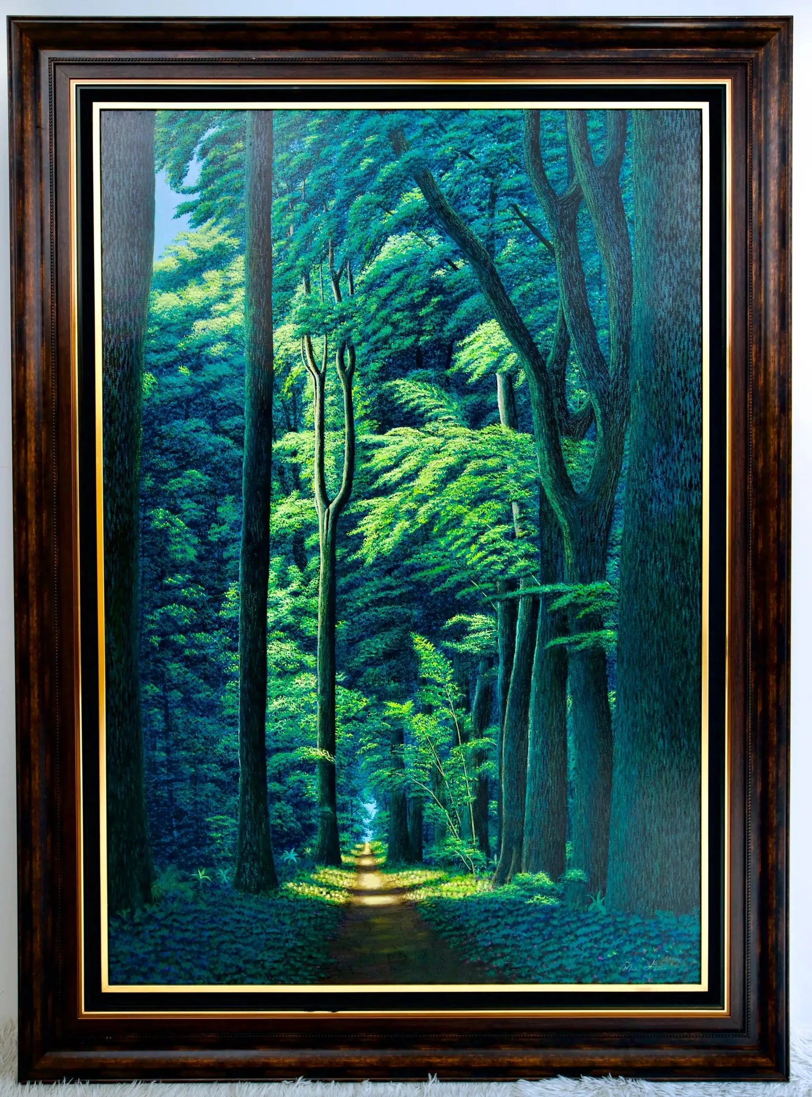 Chemin dans la Forêt Verte | 130 x 190 cm image 19 copie de tableau peinte à la main