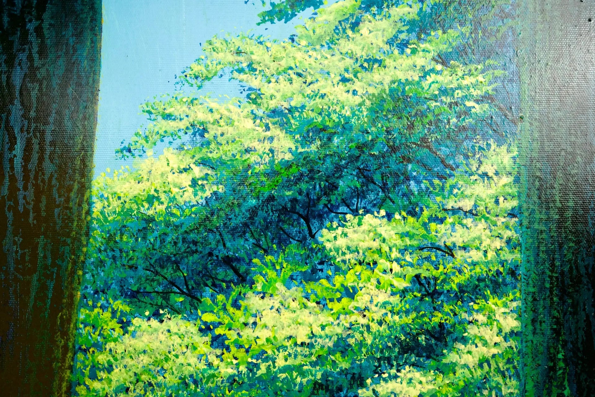 Chemin dans la Forêt Verte | 130 x 190 cm image 5 copie de tableau peinte à la main