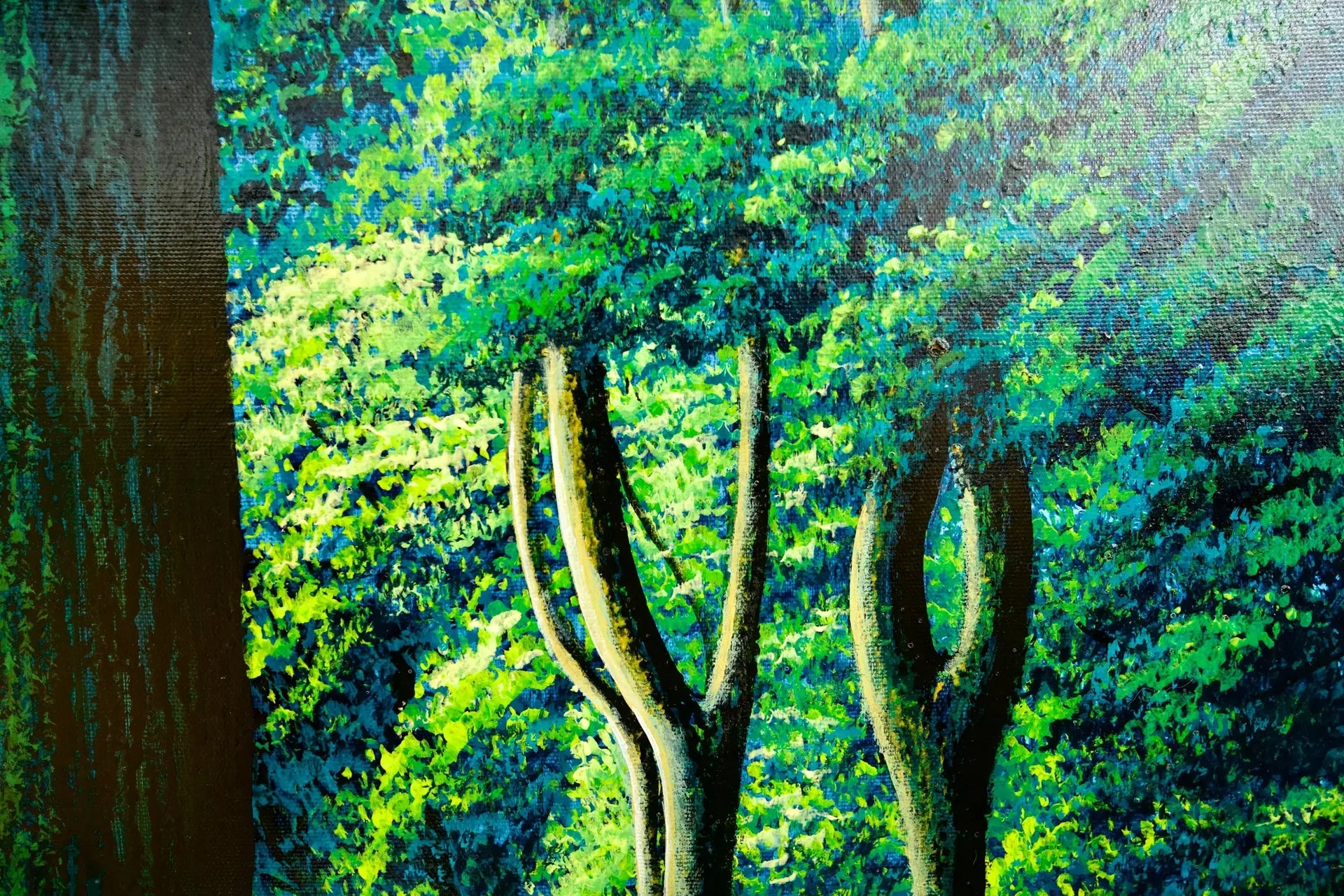 Chemin dans la Forêt Verte | 130 x 190 cm image 6 tableau peint à l’huile sur toile