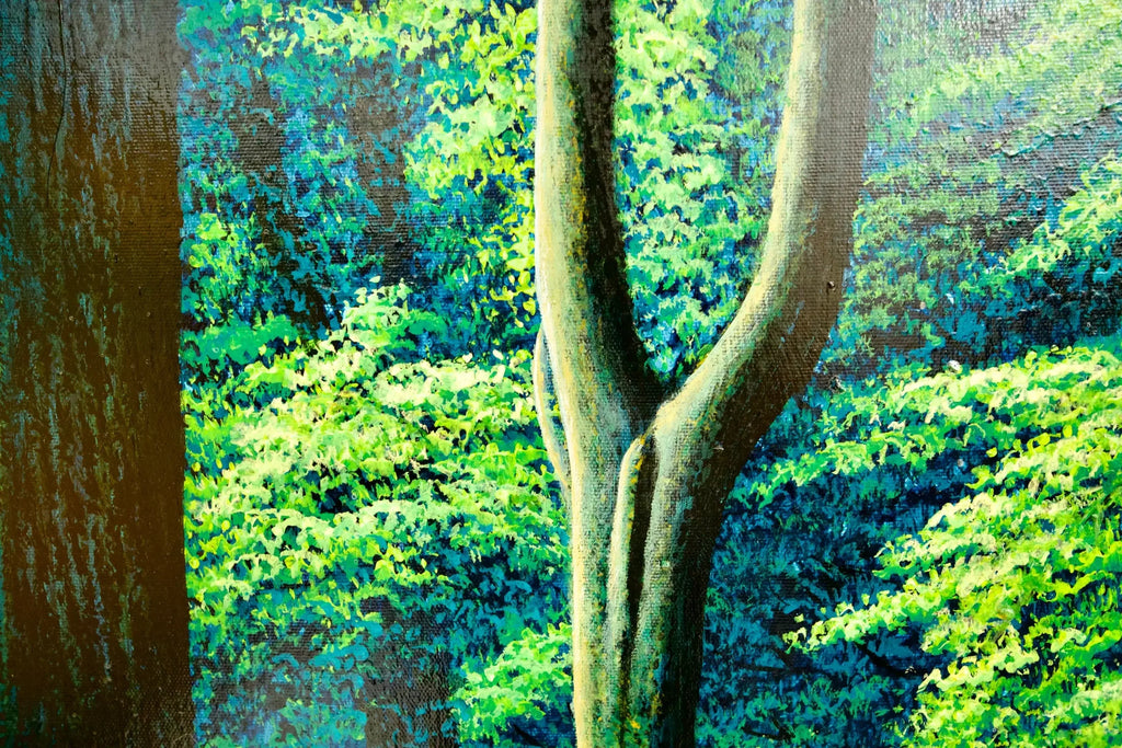 Chemin dans la Forêt Verte | 130 x 190 cm image 7 reproduction artisanale de tableau