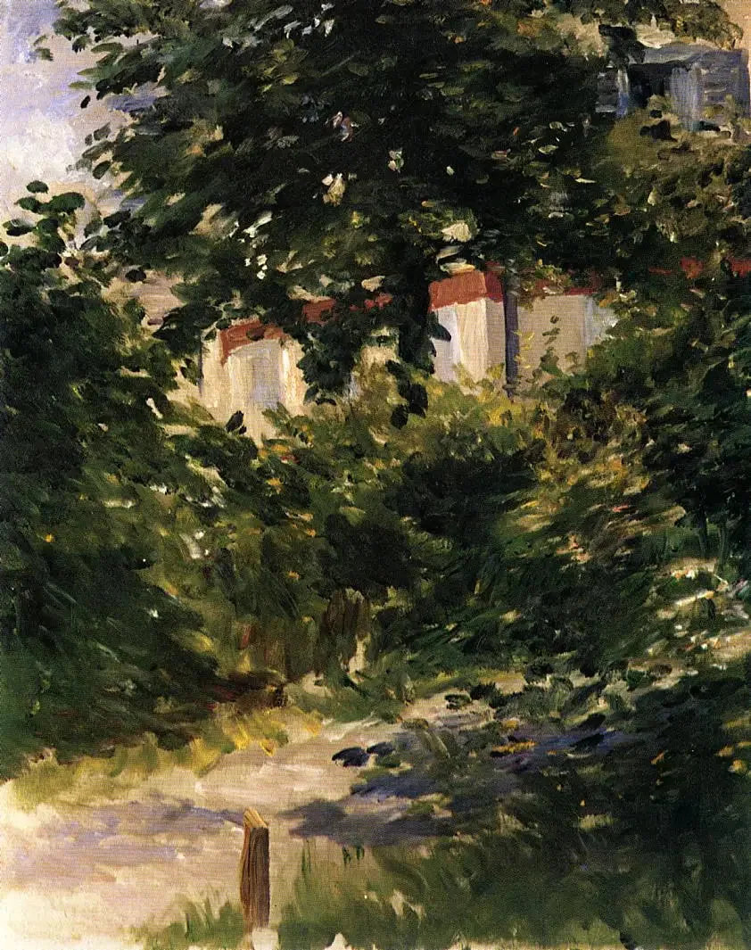Chemin de jardin à Rueil - Édouard Manet image 1 reproduction de peinture à l’huile