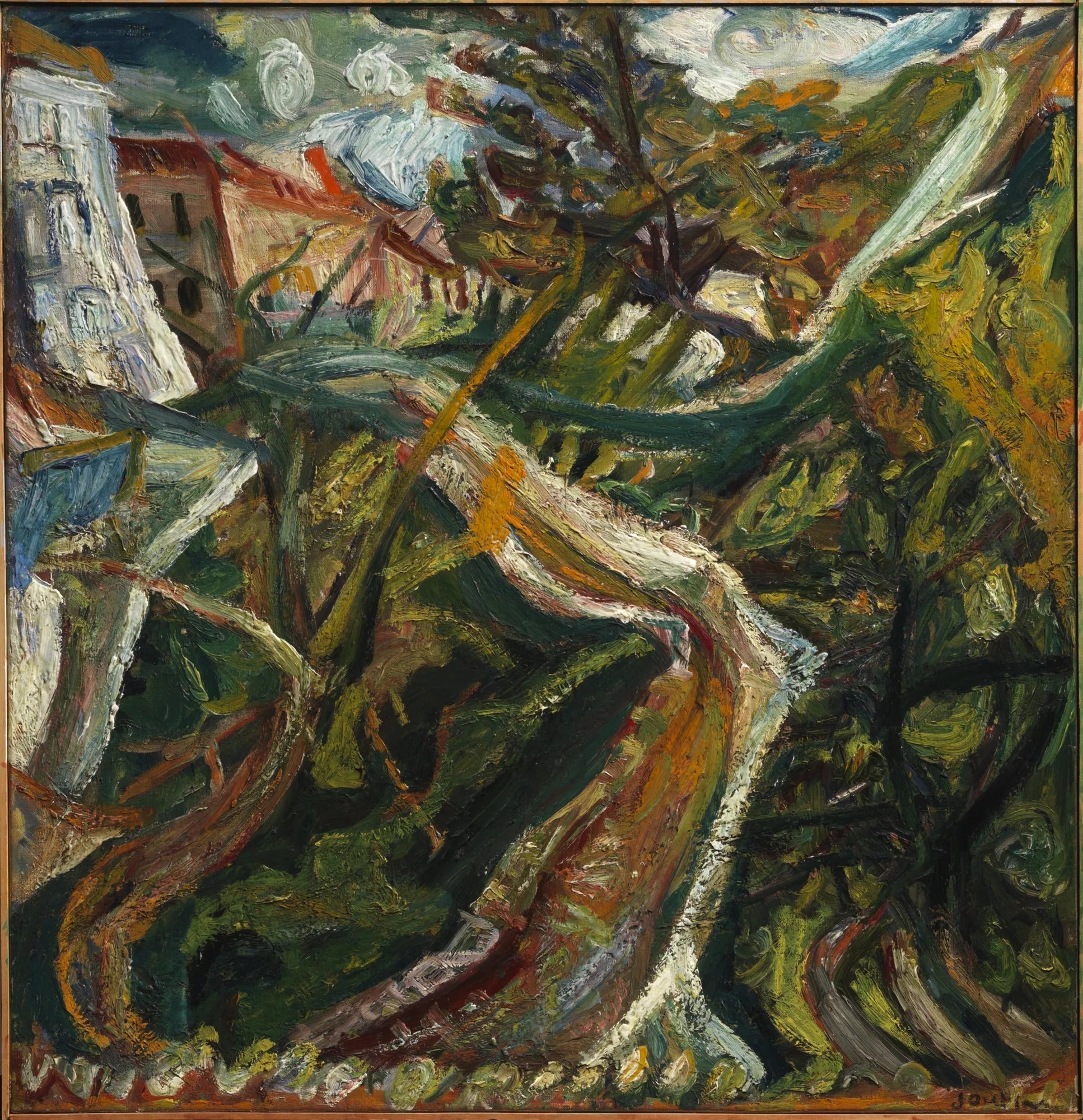 Chemin de la Fontaine des Tins à Céret - Chaïm Soutine image 1 copie peinte à la main à l’huile