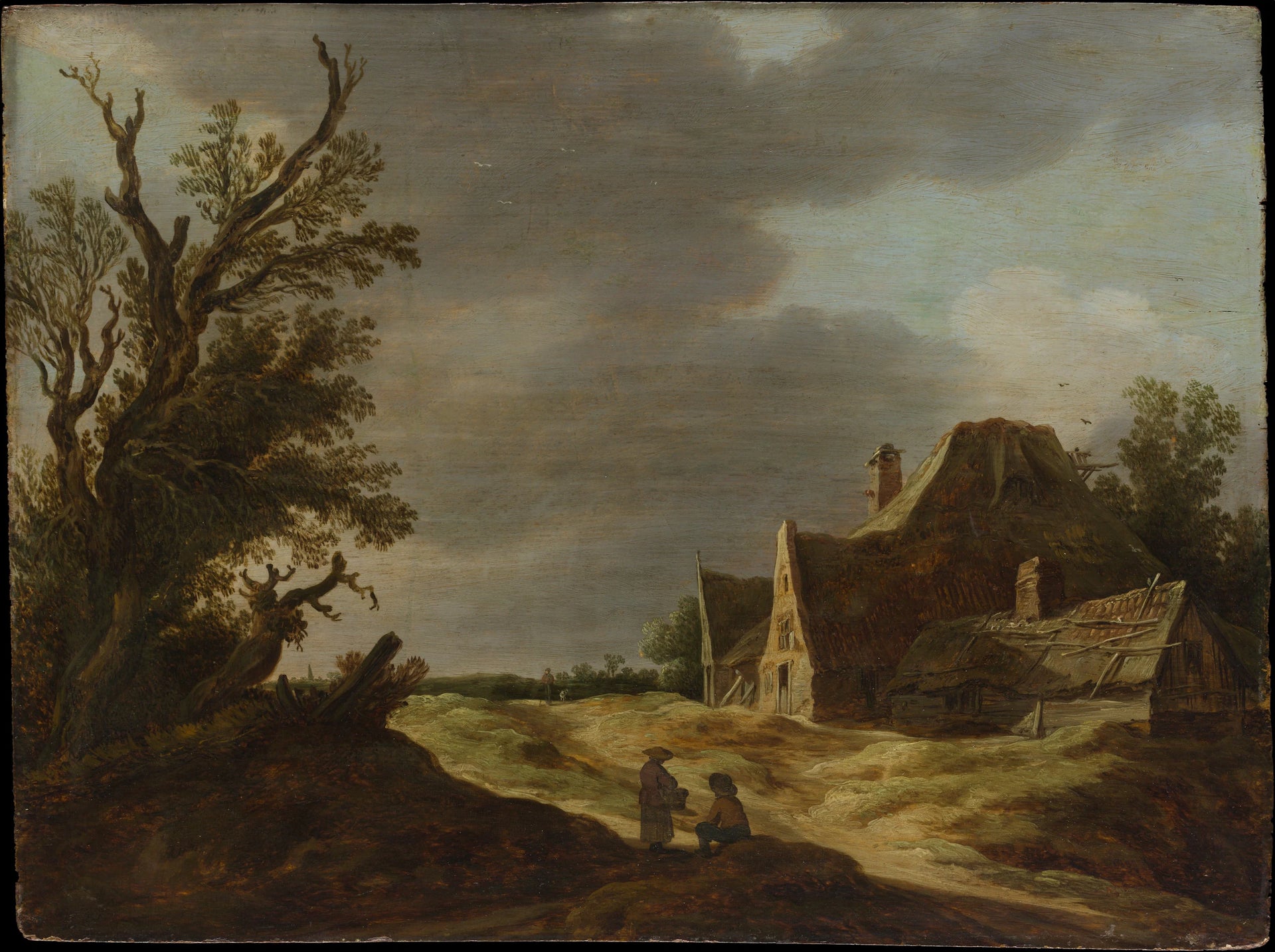 Chemin sablonneux avec une ferme - Jan van Goyen