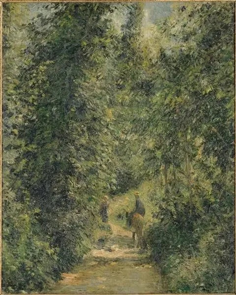 Chemin sous bois, en été - Camille Pissarro image 1 reproduction réalisée par Alpha Reproduction