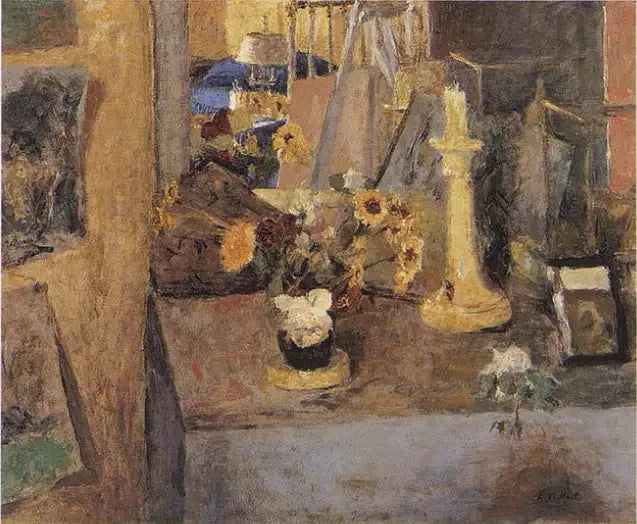 Cheminée au bougeoir - Édouard Vuillard image 1 tableau peint à l’huile sur toile