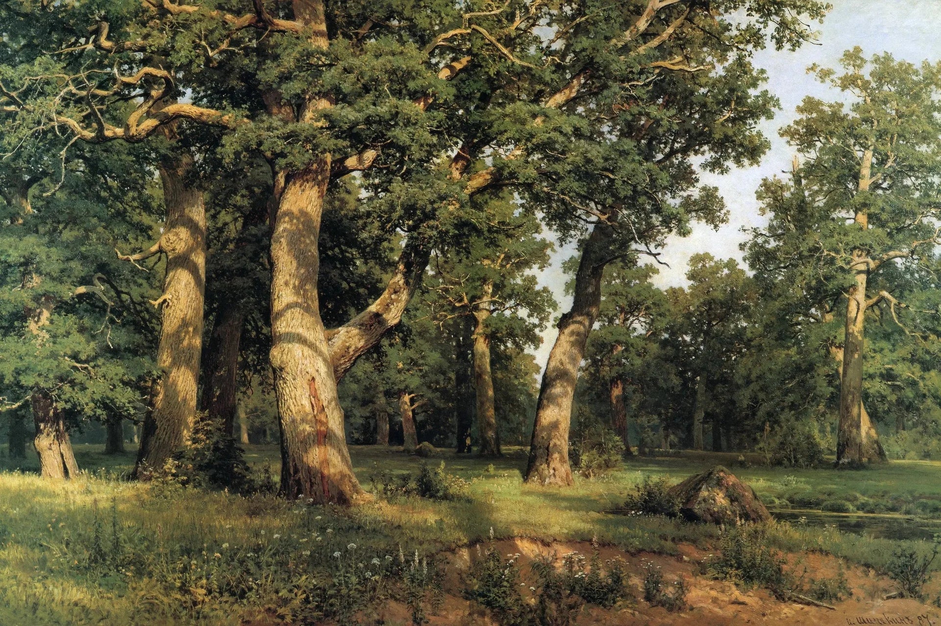 Chêne Grove - Ivan Chichkine image 1 copie de tableau peinte à la main