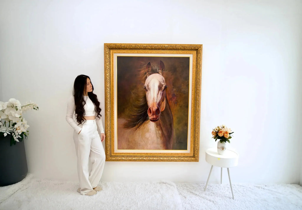 Cheval | 100 x 130 cm image 8 copie peinte à la main à l’huile