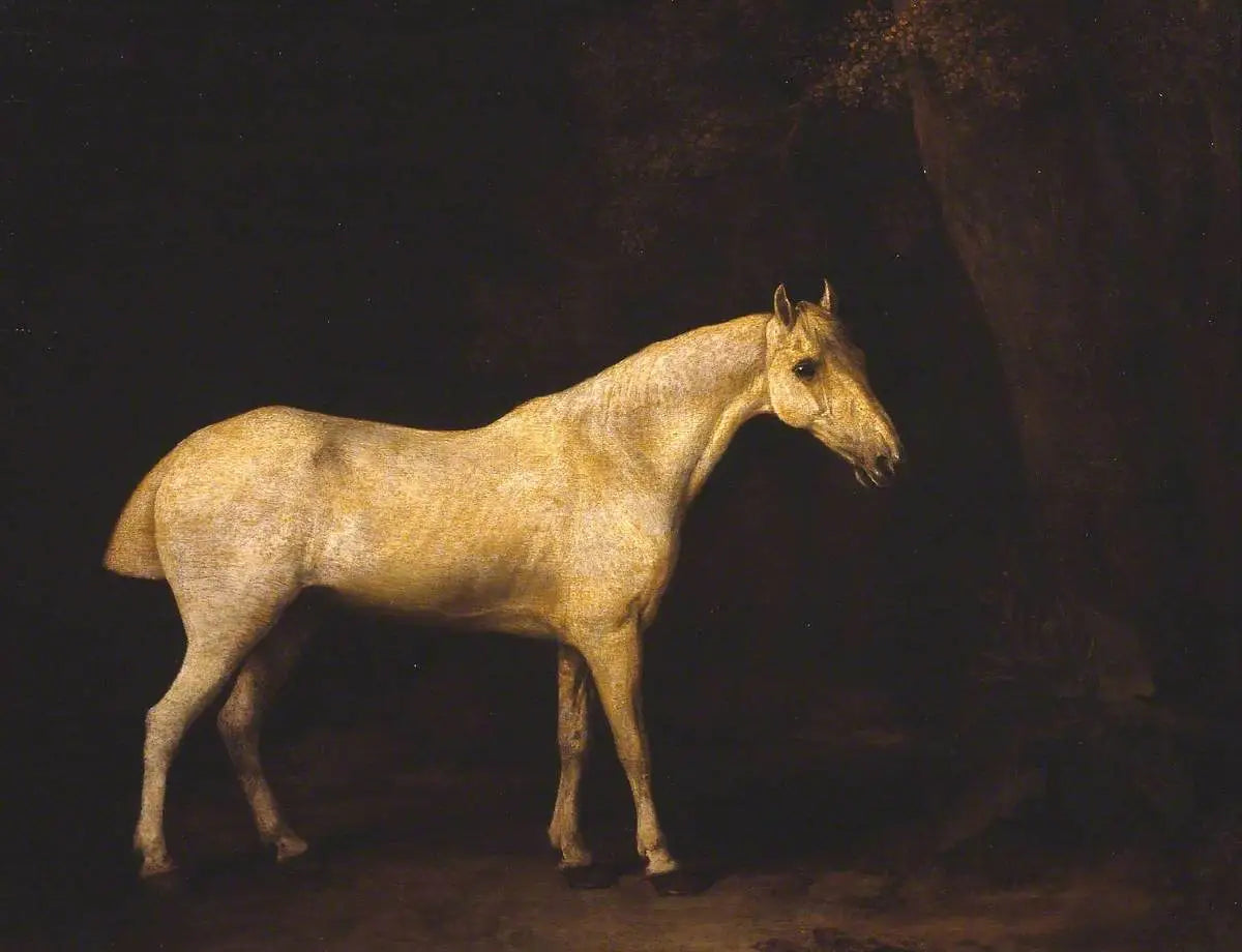 Cheval à l'ombre d'un bois - George Stubbs image 1 tableau peint à l’huile sur toile