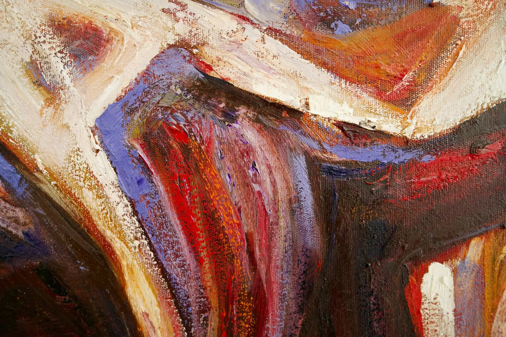 Cheval Abstrait | 100 x 100 cm image 10 reproduction d’œuvre d’art à l’huile