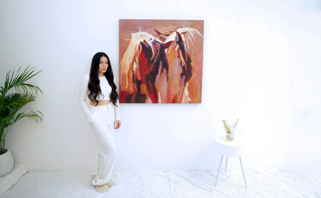 Cheval Abstrait | 100 x 100 cm image 12 reproduction de peinture à l’huile