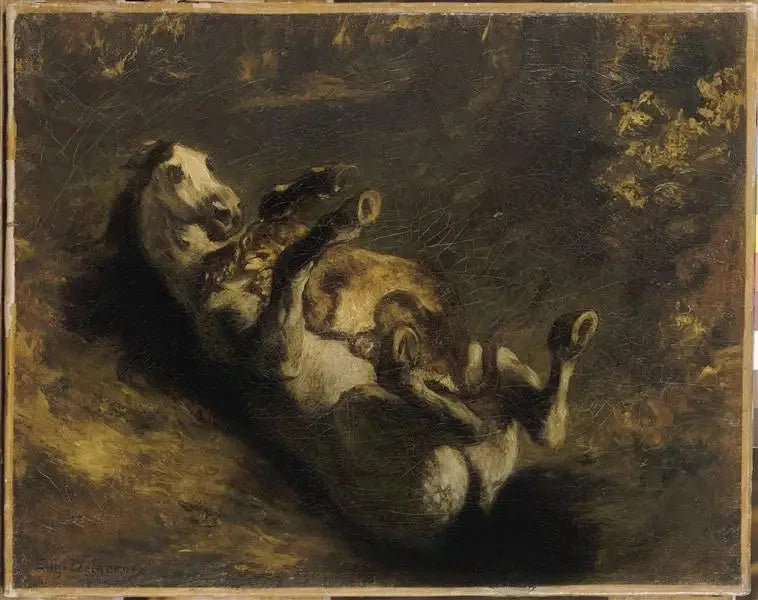Cheval attaqué par une lionne - Eugène Delacroix