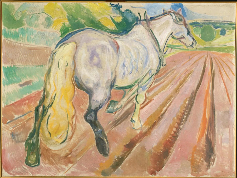 Cheval blanc vu de derrière - Edvard Munch