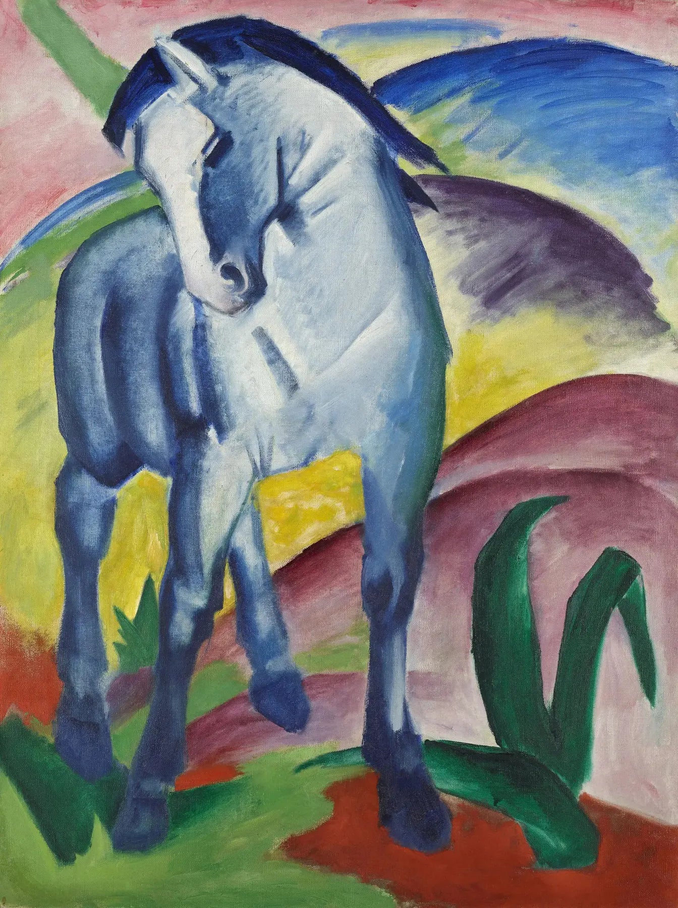 Cheval bleu I - Franz Marc image 1 copie peinte à la main à l’huile