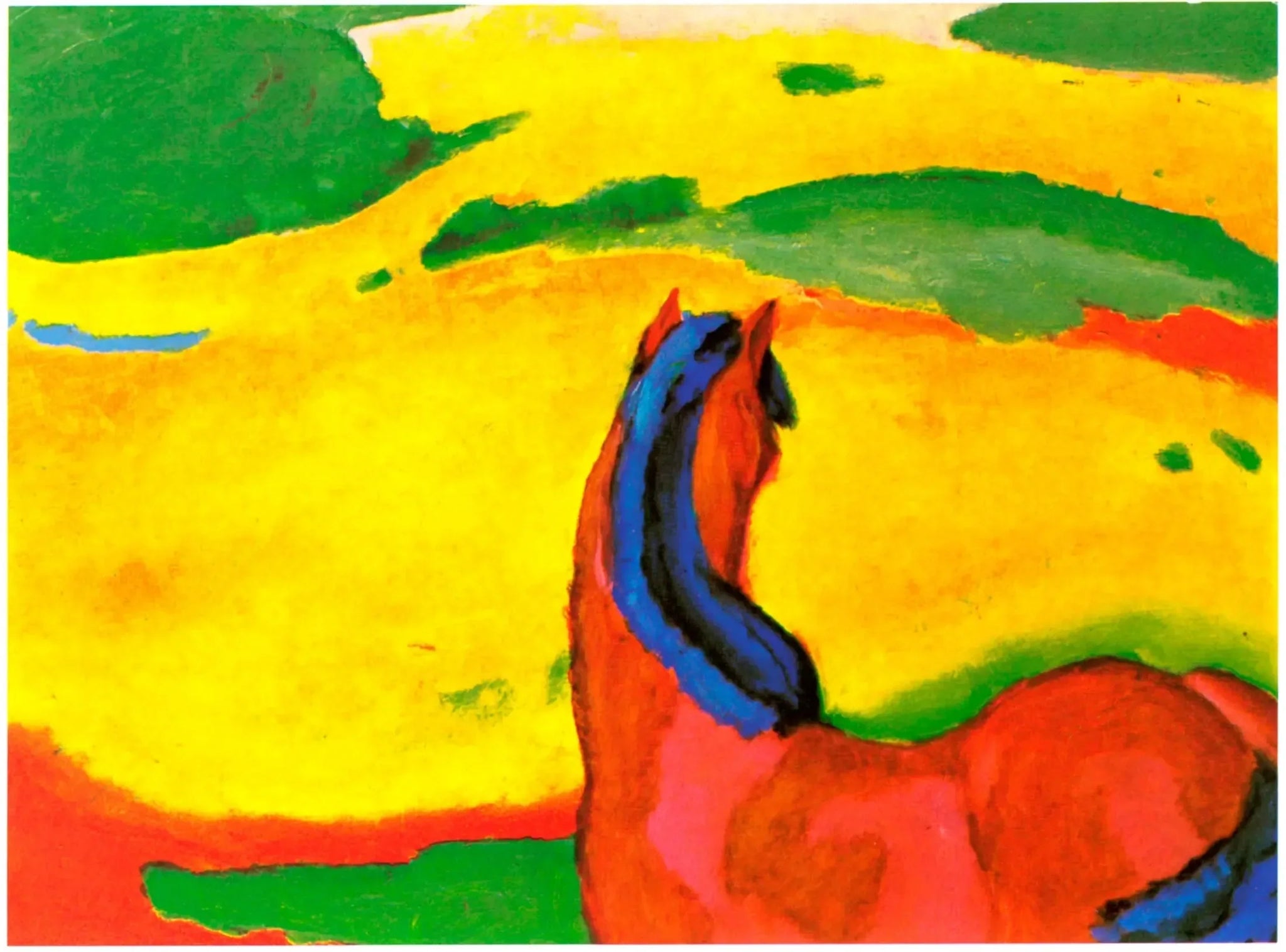 Cheval dans le paysage - Franz Marc image 1 reproduction d’œuvre d’art à l’huile
