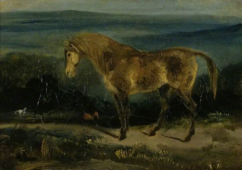 Cheval dans un paysage - Eugène Delacroix