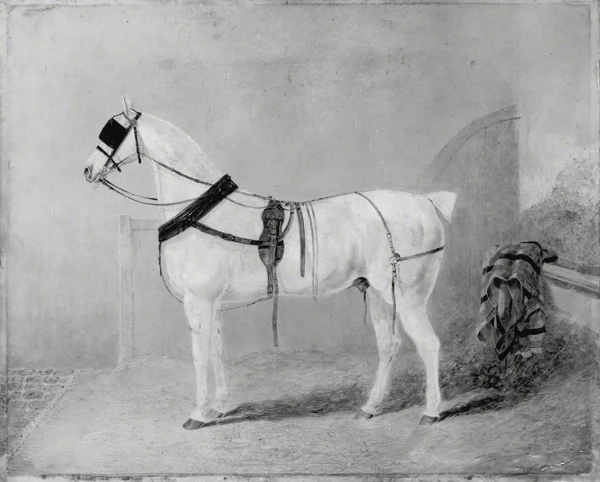 Cheval de calèche dans une écurie - John Frederick Herring, Sr. image 1 copie de tableau peinte à la main