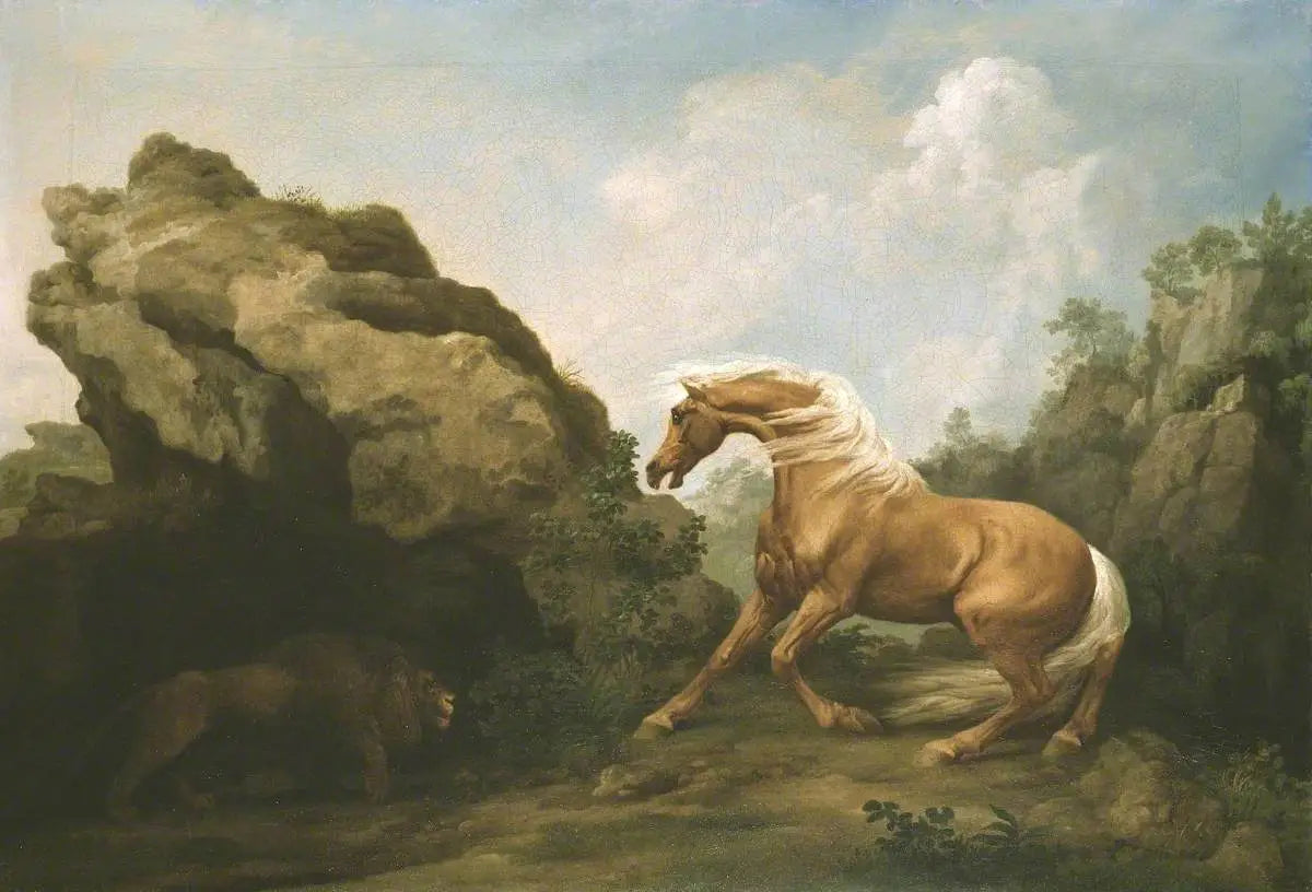 Cheval effrayé par un lion - George Stubbs image 1 reproduction réalisée par Alpha Reproduction