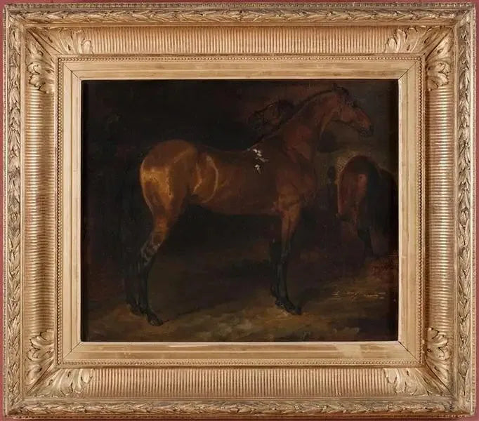 Cheval espagnol dans une écurie - Théodore Géricault