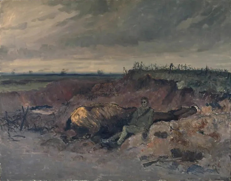 Cheval mort et cavalier dans une tranchée - Maurice Galbraith Cullen image 1 reproduction réalisée par Alpha Reproduction