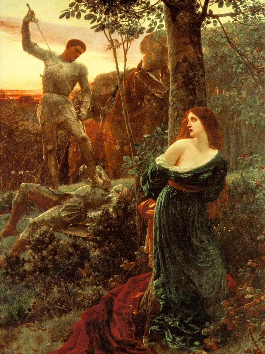 Chevalerie - Frank Bernard Dicksee image 1 tableau peint à l’huile sur toile