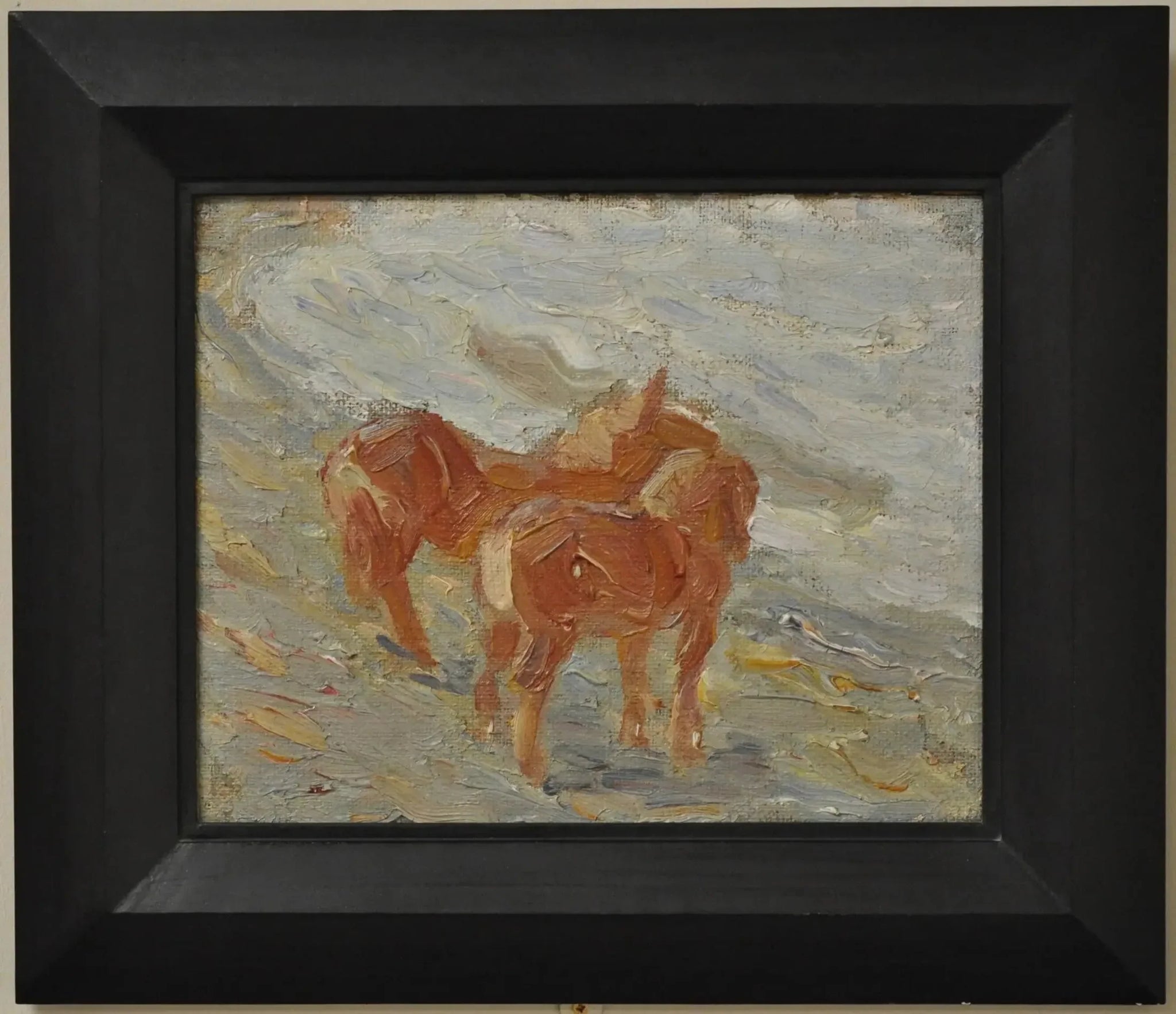 Chevaux au bord de la mer - Franz Marc image 1 copie de tableau peinte à la main