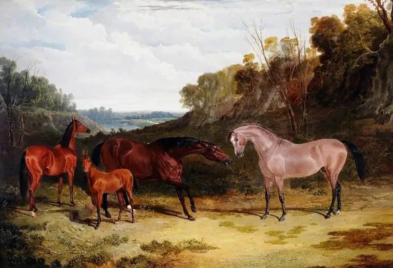 Chevaux dans un paysage - John Frederick Herring, Sr. image 1 tableau peint à l’huile sur toile