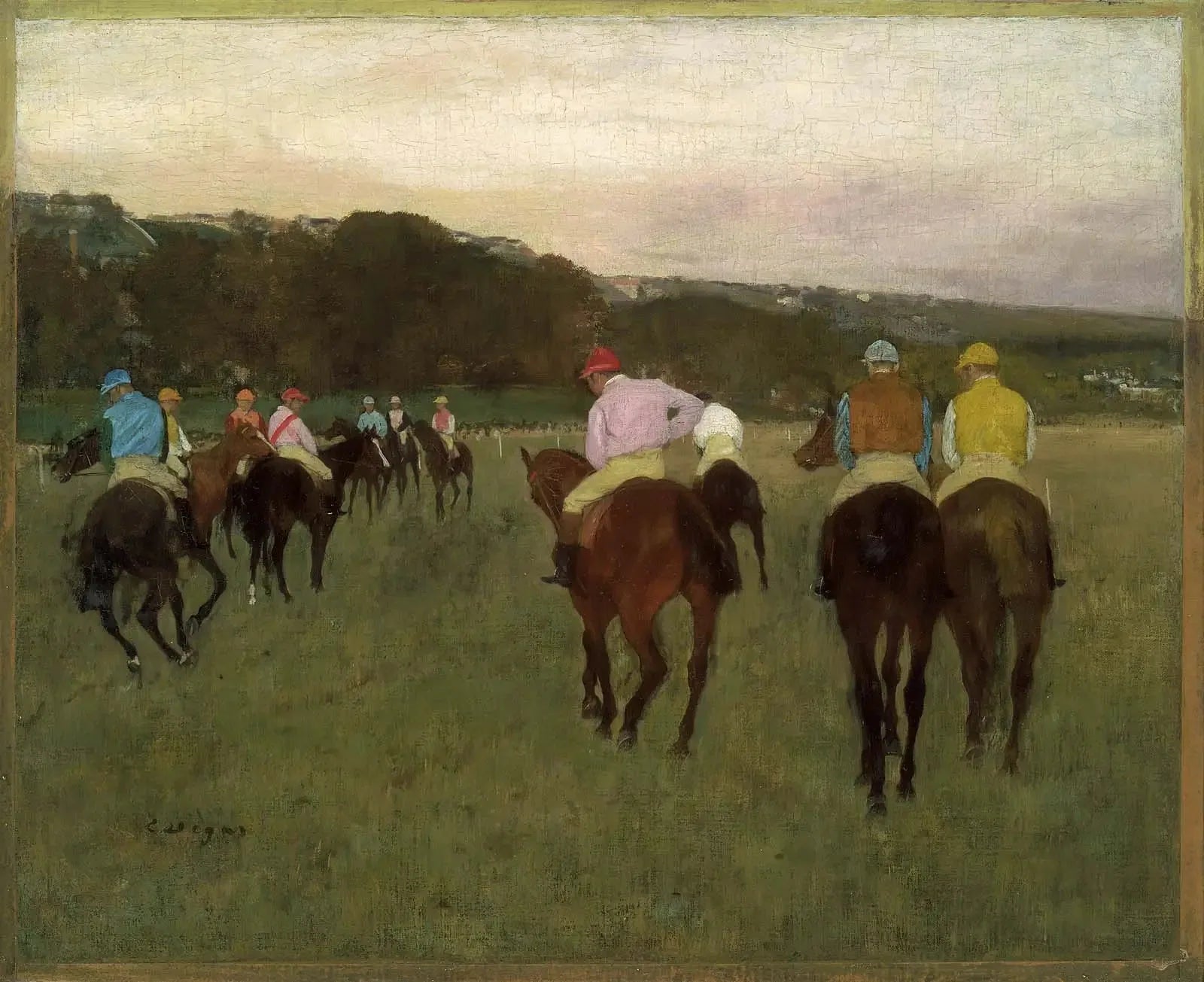 Chevaux de course à Longchamp - Edgar Degas image 1 reproduction réalisée par Alpha Reproduction