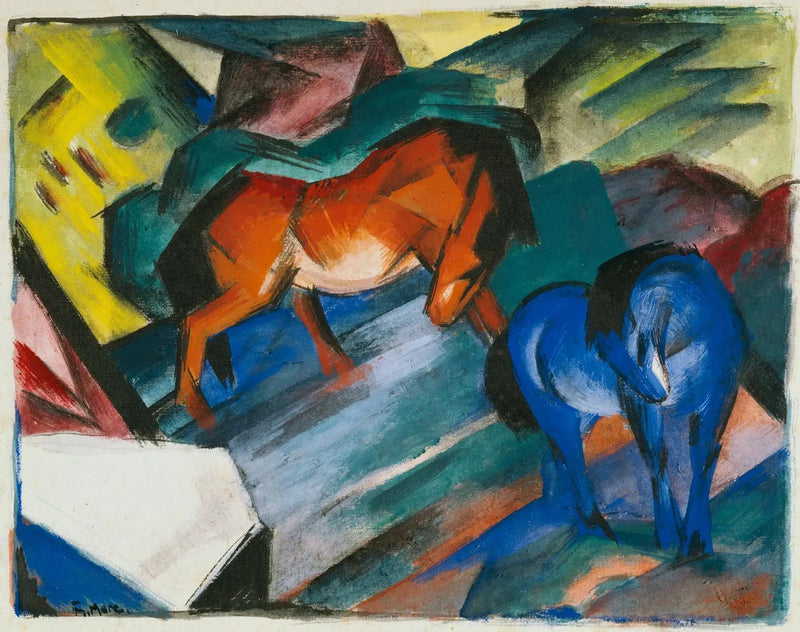 Chevaux rouges et bleus - Franz Marc