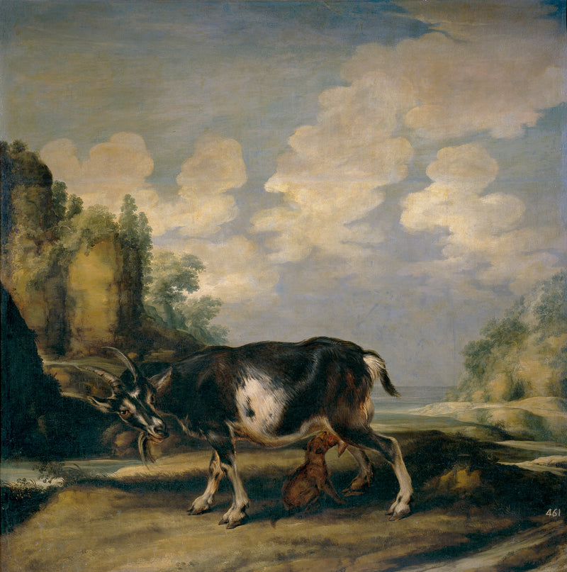 La chèvre et le louveteau - Paul de Vos
