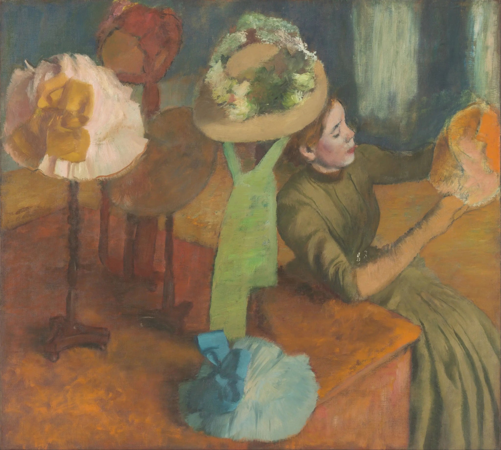 Chez la modiste - Edgar Degas image 1 copie de tableau peinte à la main