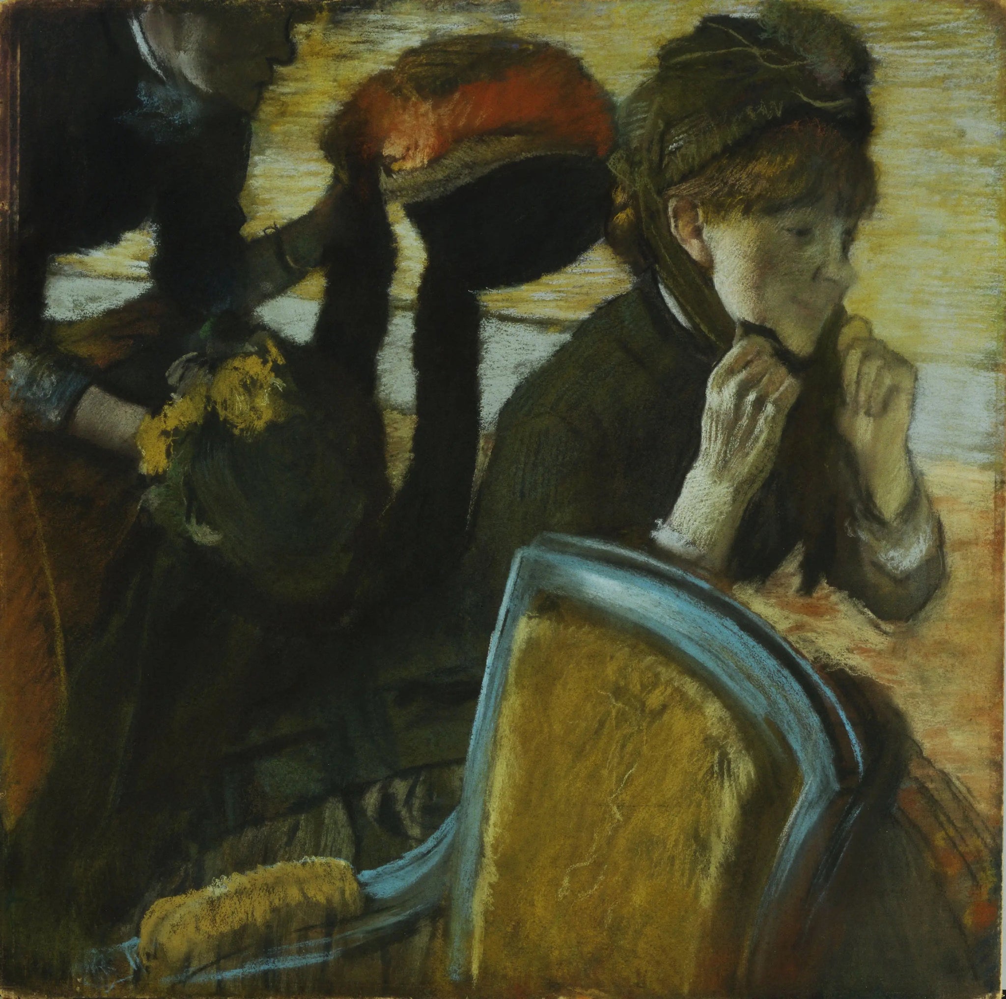 Chez la modiste - Edgar Degas image 1 reproduction artisanale de tableau