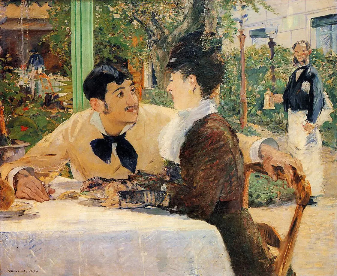Chez le père Lathuille, en plein air - Édouard Manet image 1 reproduction réalisée par Alpha Reproduction