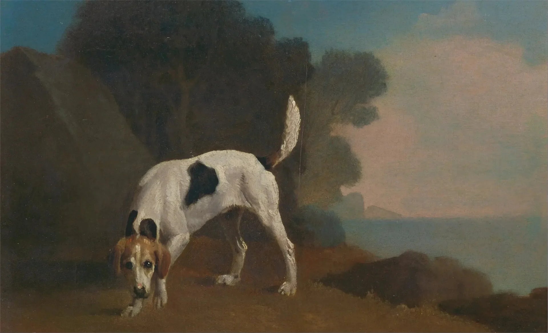 Chien courant - George Stubbs image 1 copie peinte à la main à l’huile