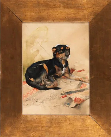 Chien de chasse au repos - Bruno Liljefors image 1 tableau peint à l’huile sur toile
