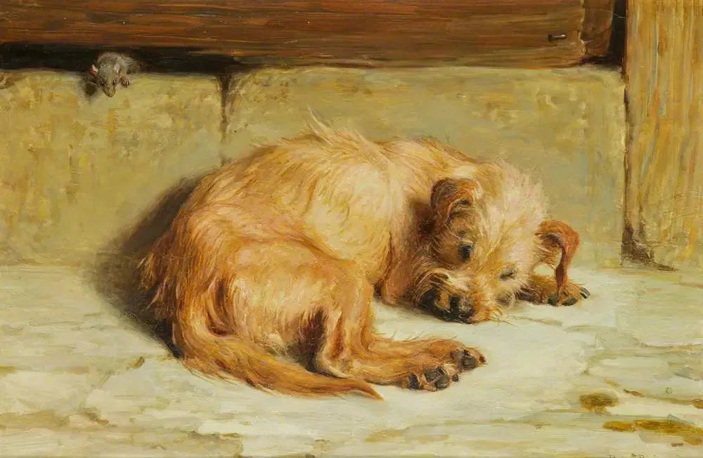 Chien de garde - Briton Rivière image 1 reproduction artisanale de tableau