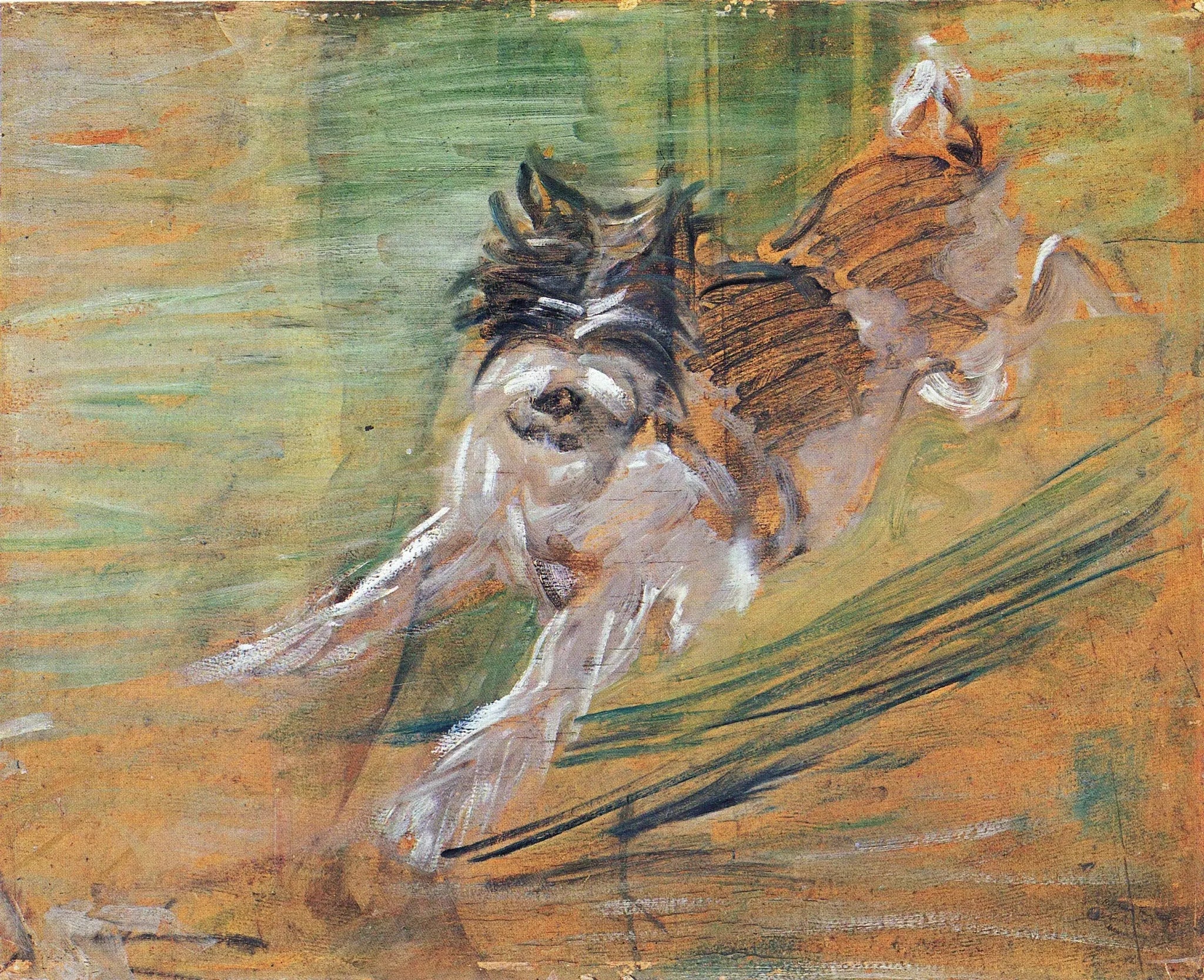 Chien sauteur - Franz Marc image 1 copie peinte à la main à l’huile