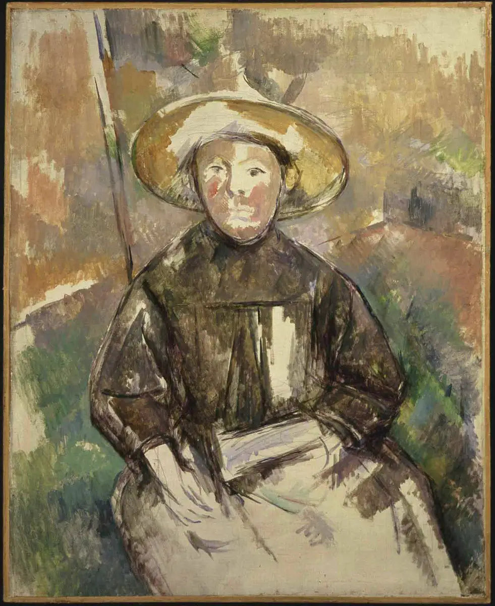 Child With A Straw Hat - Paul Cézanne image 1 reproduction d’œuvre d’art à l’huile