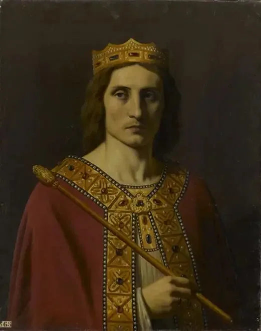 Childéric II (vers 653-675), roi d'Austrasie, de Neustrie et de Bourgogne - Émile Signol image 1 copie de tableau peinte à la main