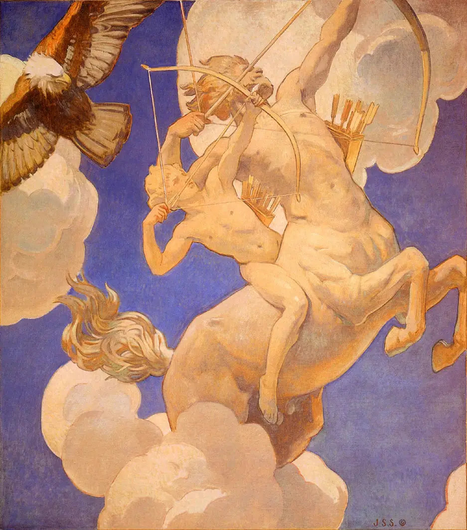Chiron et Achille - John Singer Sargent image 1 tableau peint à l’huile sur toile