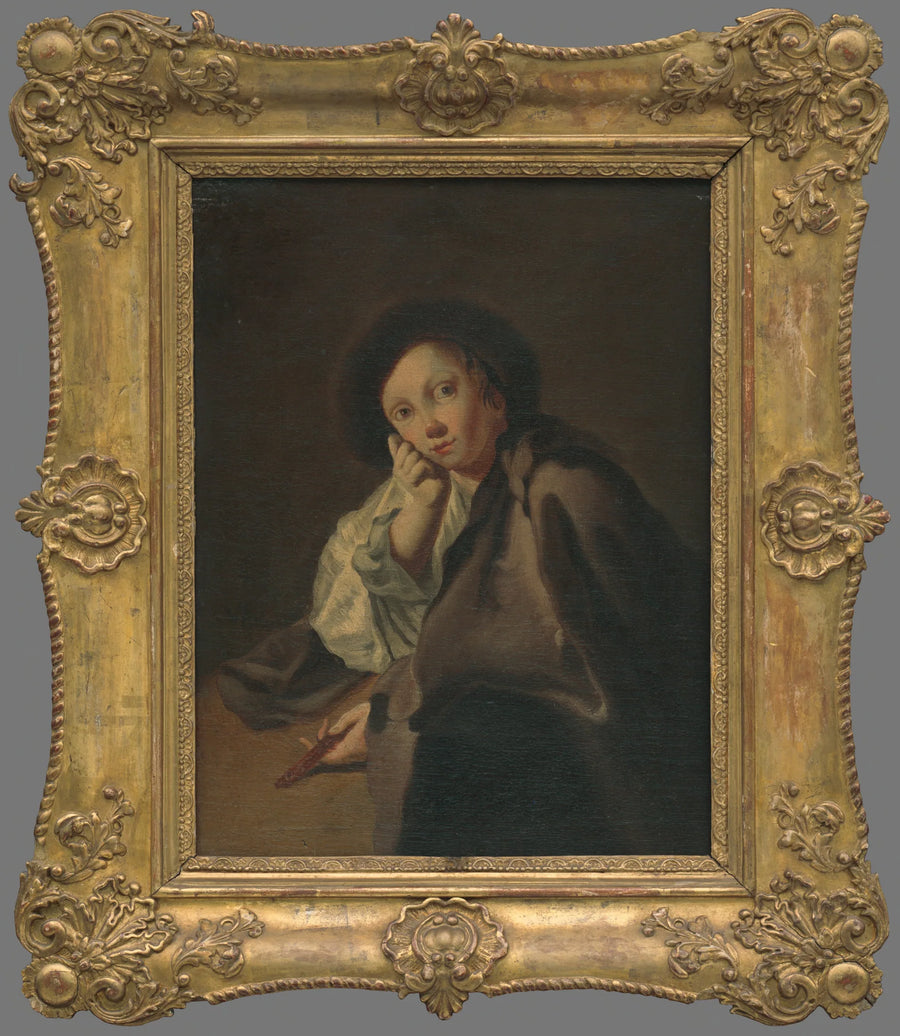 Chlapec v klobúčiku s nožíkom - Giovanni Battista Piazzetta