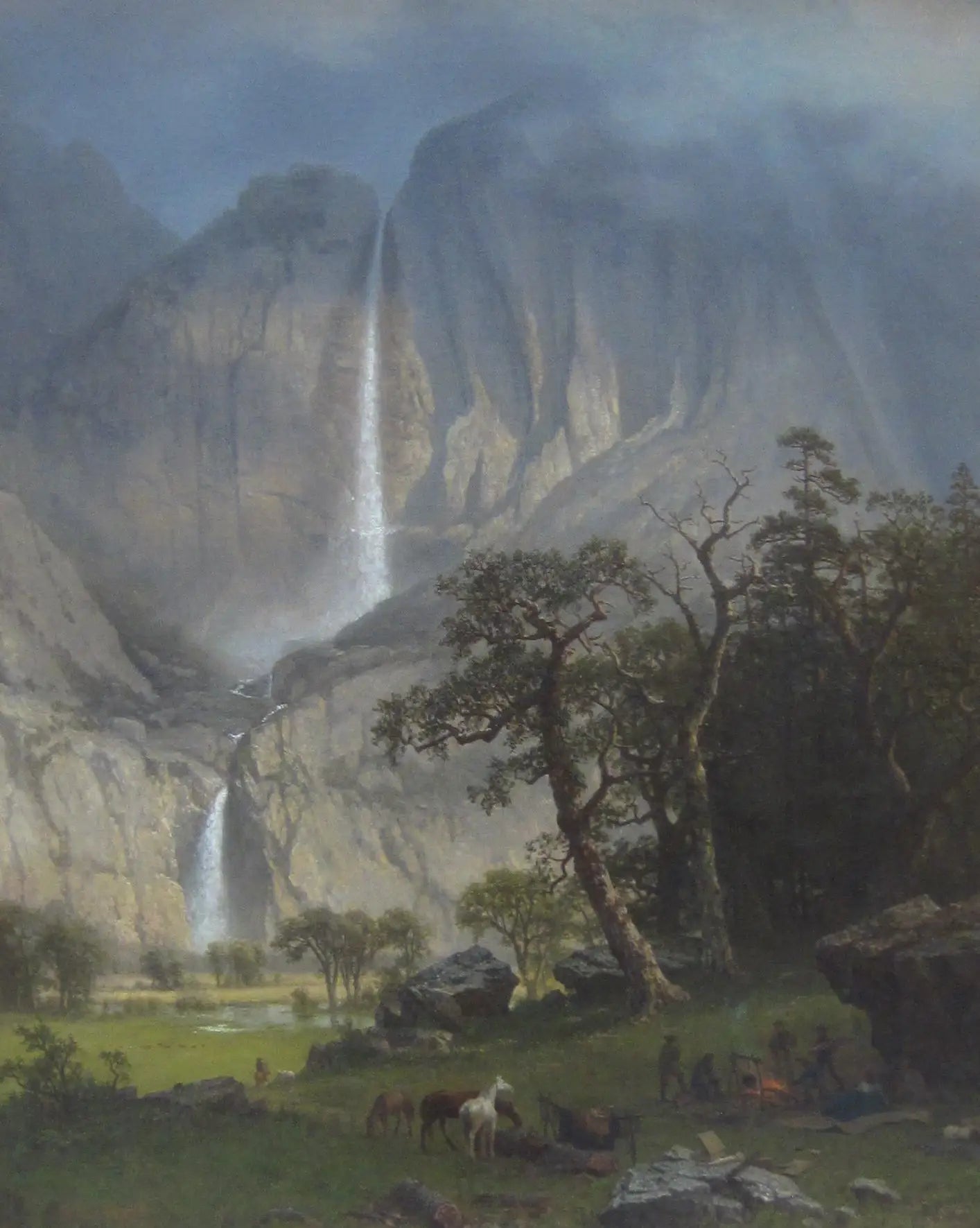 Cho-looke, la chute de Yosemite - Albert Bierstadt image 1 reproduction de peinture à l’huile