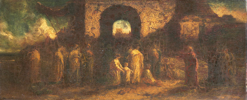 Le Christ bénit les enfants - Adolphe Monticelli